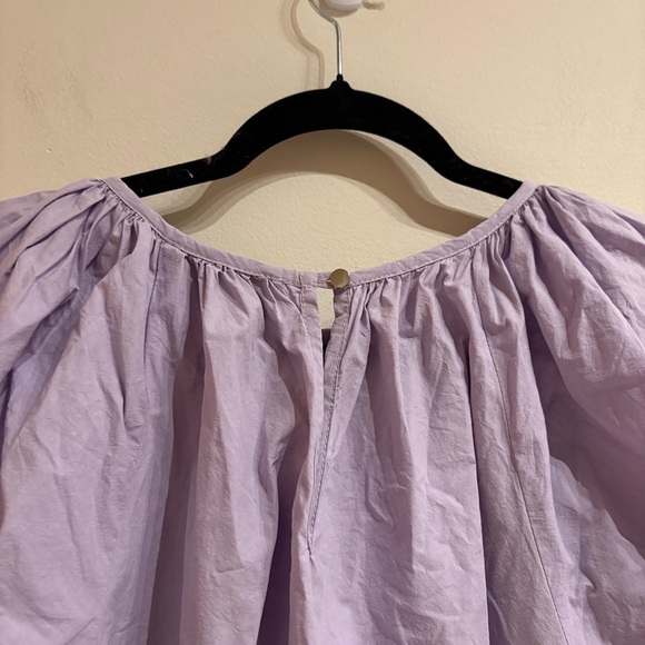 Never a Wallflower Gathered Neck Puff Sleeve Top Lavender Size Small - Picture 7 of 8